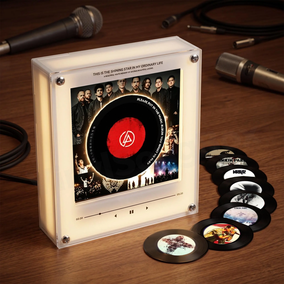 Personalized Song Vinyl Box — Custom Mini Vinyl Music Player | The Linkin Park Session