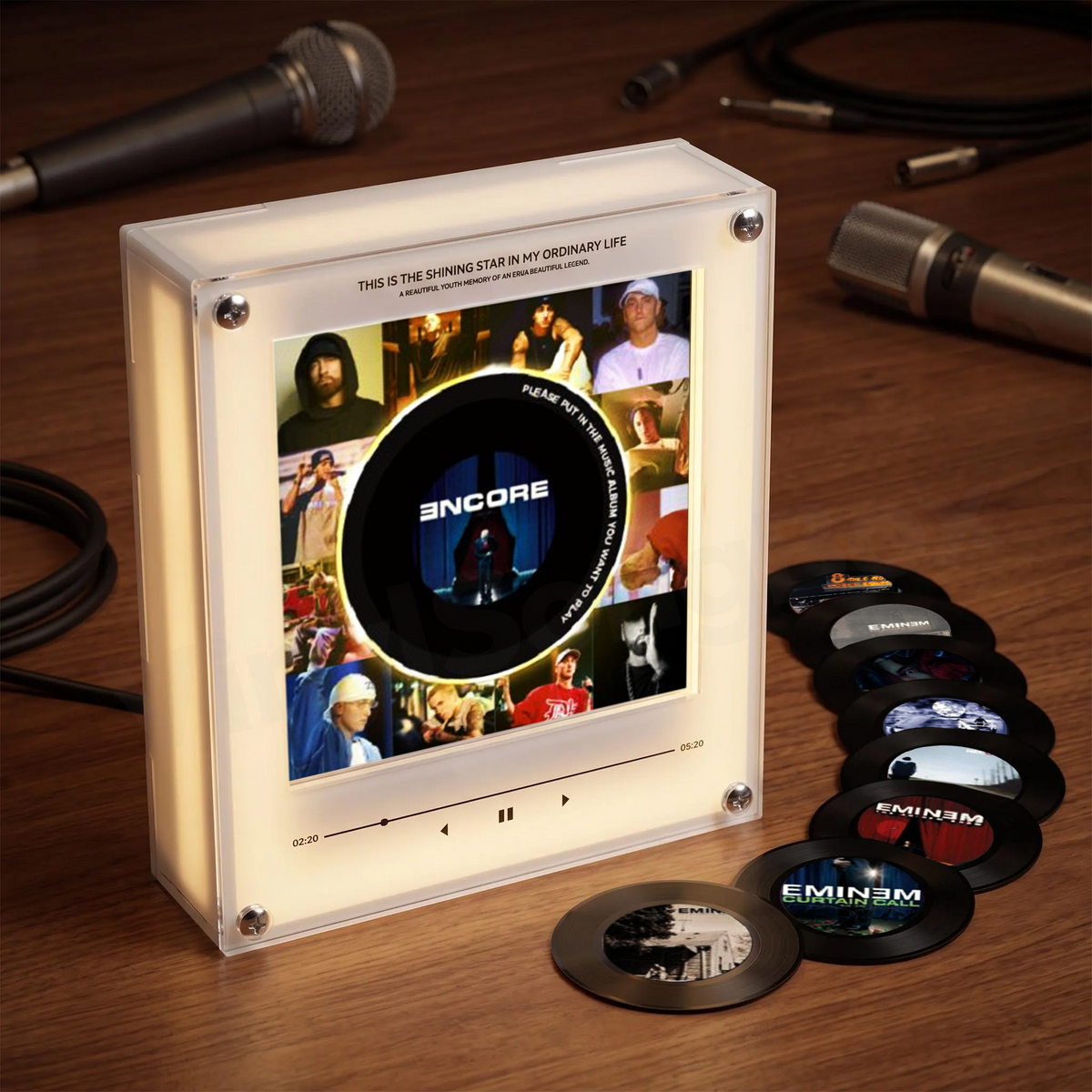 Personalized Song Vinyl Box — Custom Mini Vinyl Music Player | The Eminem Session