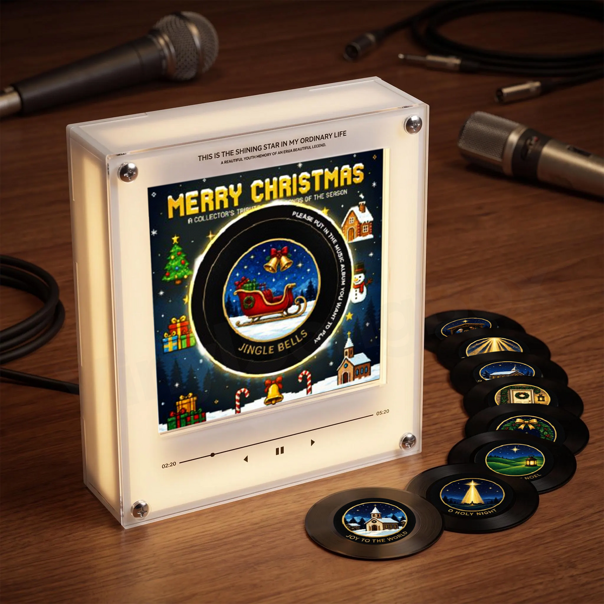 Personalized Song Vinyl Box — Custom Mini Vinyl Music Player | The Christmas Session