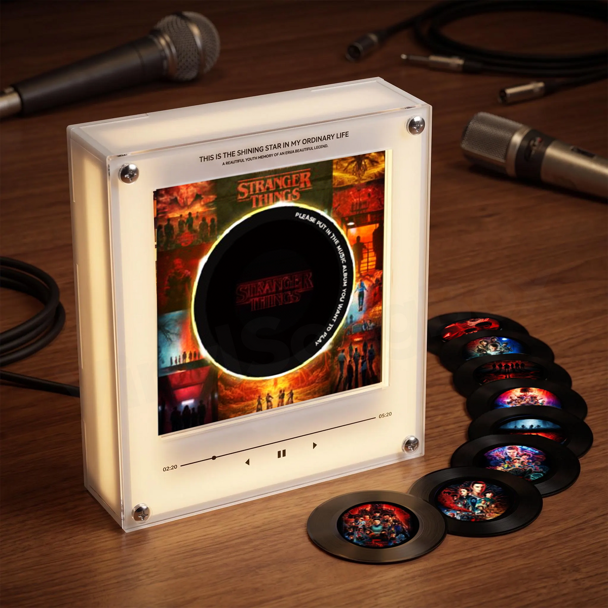 Personalized Song Vinyl Box — Custom Mini Vinyl Music Player | The Stranger Things  Session