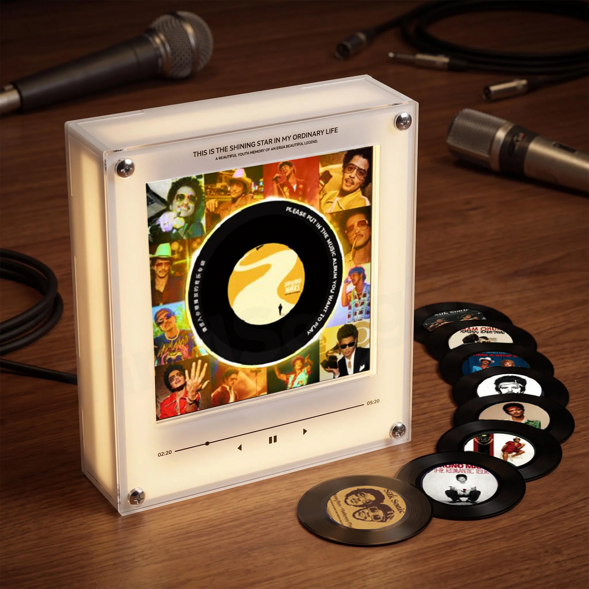 Personalized Song Vinyl Box — Custom Mini Vinyl Music Player | The Bruno Mars  Session