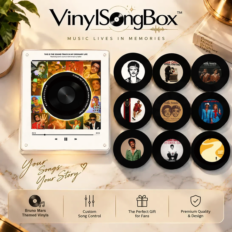 Personalized Song Vinyl Box — Custom Mini Vinyl Music Player | The Bruno Mars  Session