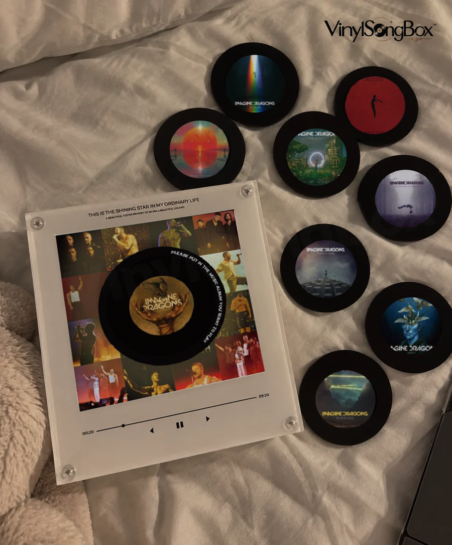 Personalized Song Vinyl Box — Custom Mini Vinyl Music Player | The Imagine Dragons  Session