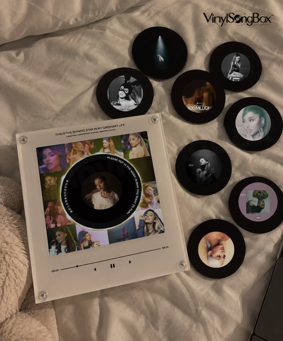 Personalized Song Vinyl Box — Custom Mini Vinyl Music Player | The Ariana Grande Session
