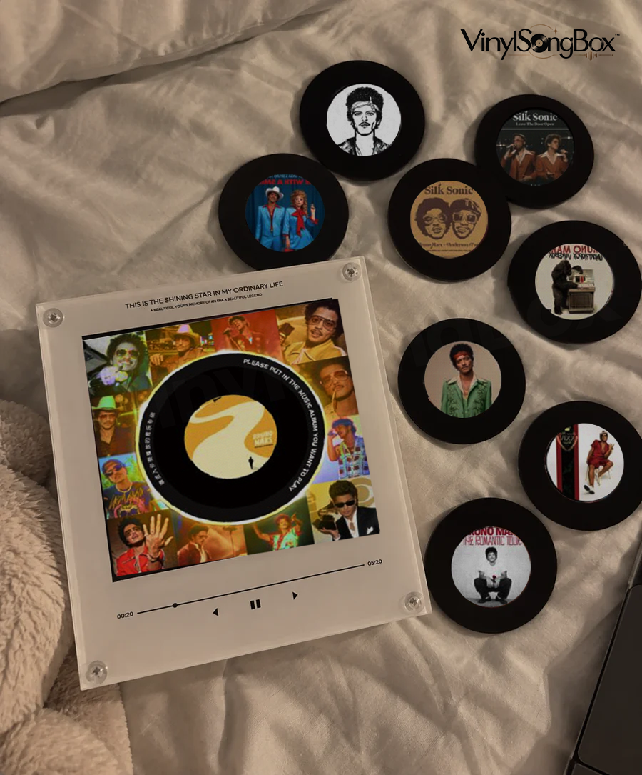 Personalized Song Vinyl Box — Custom Mini Vinyl Music Player | The Bruno Mars  Session
