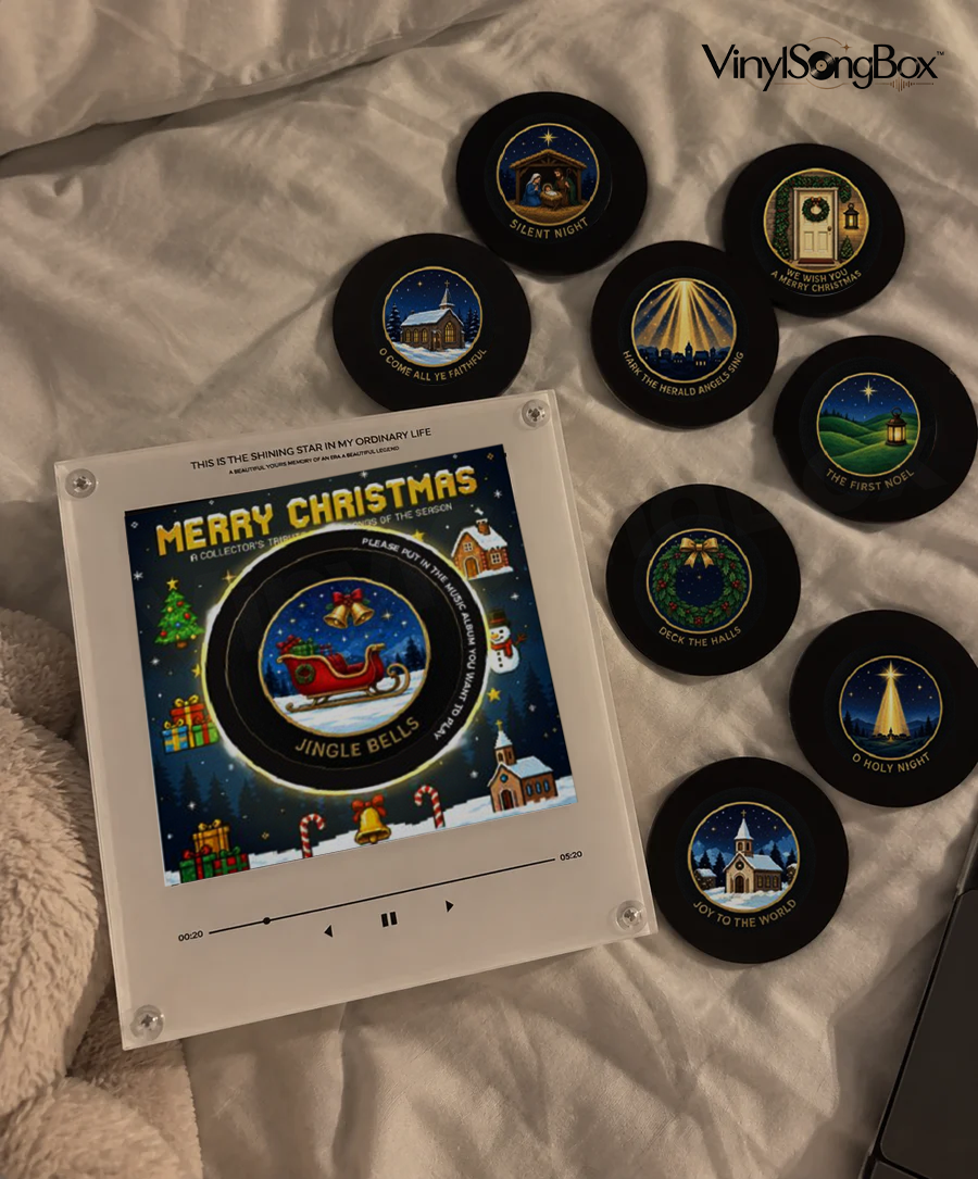 Personalized Song Vinyl Box — Custom Mini Vinyl Music Player | The Christmas Session