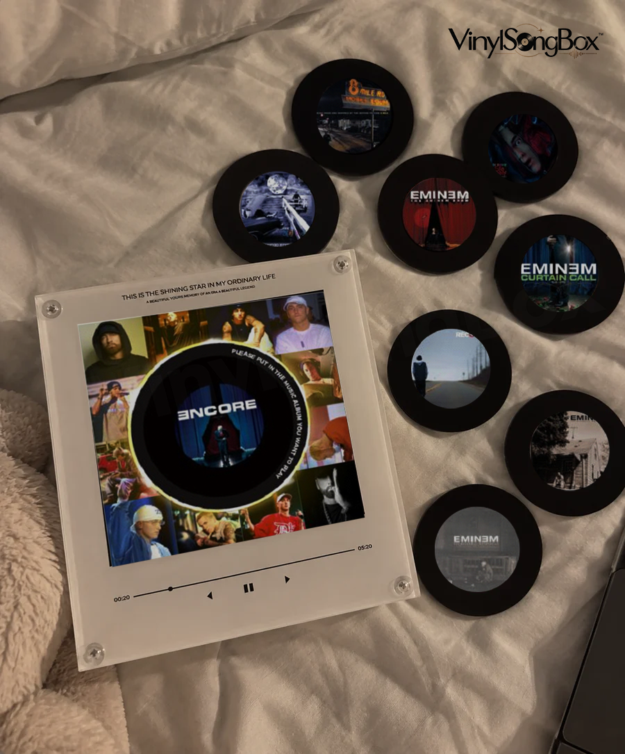 Personalized Song Vinyl Box — Custom Mini Vinyl Music Player | The Eminem Session