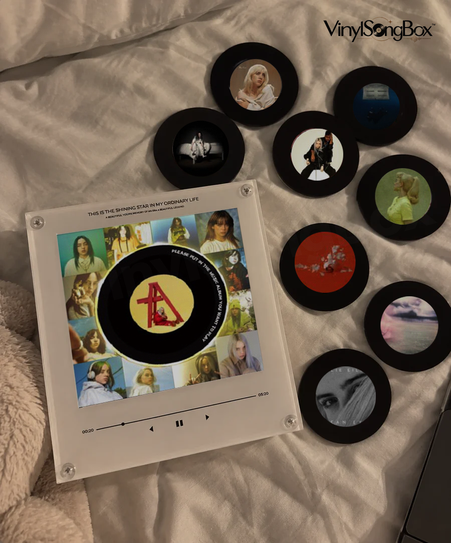 Personalized Song Vinyl Box — Custom Mini Vinyl Music Player | The Billie Eilish  Session