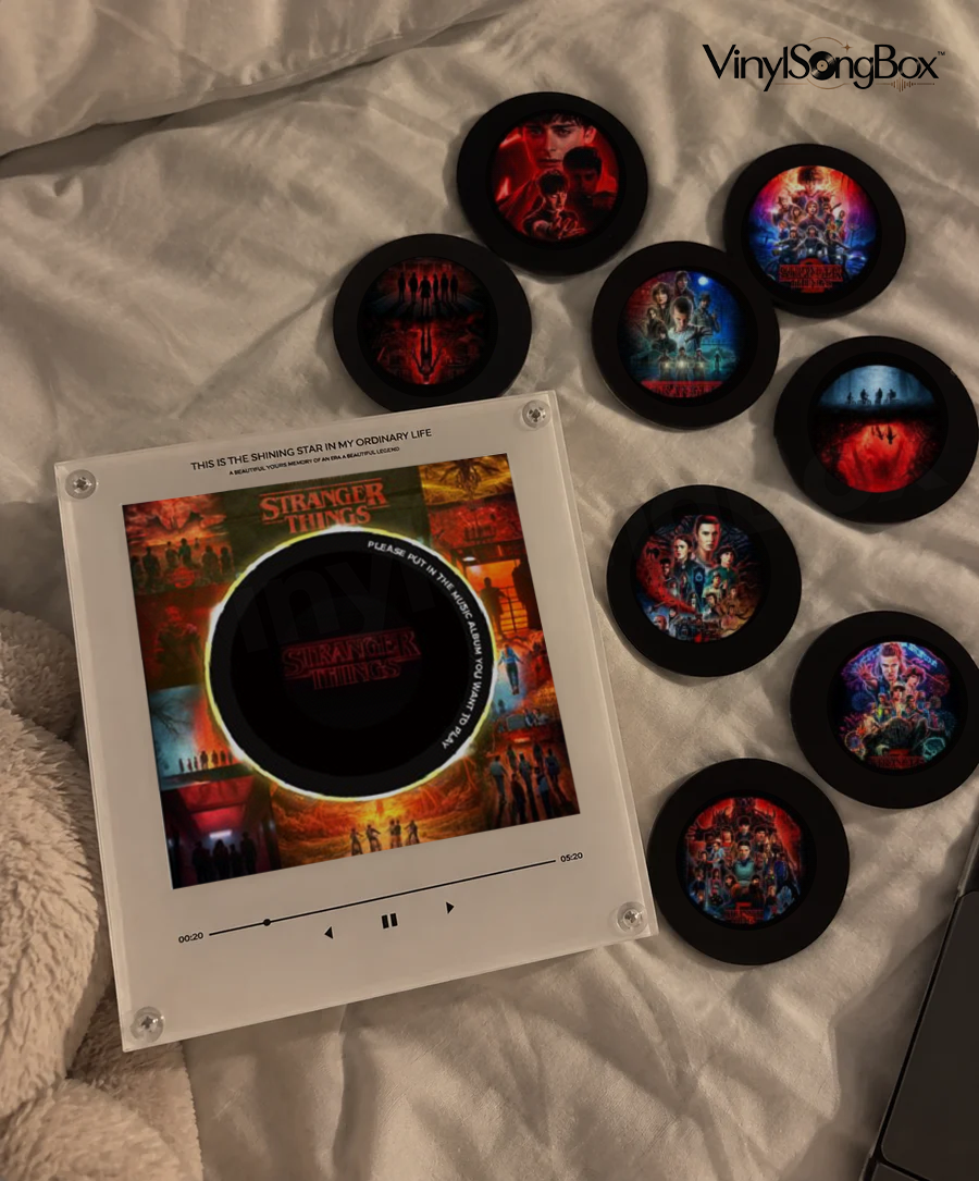 Personalized Song Vinyl Box — Custom Mini Vinyl Music Player | The Stranger Things  Session