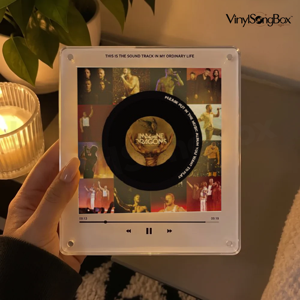 Personalized Song Vinyl Box — Custom Mini Vinyl Music Player | The Imagine Dragons  Session