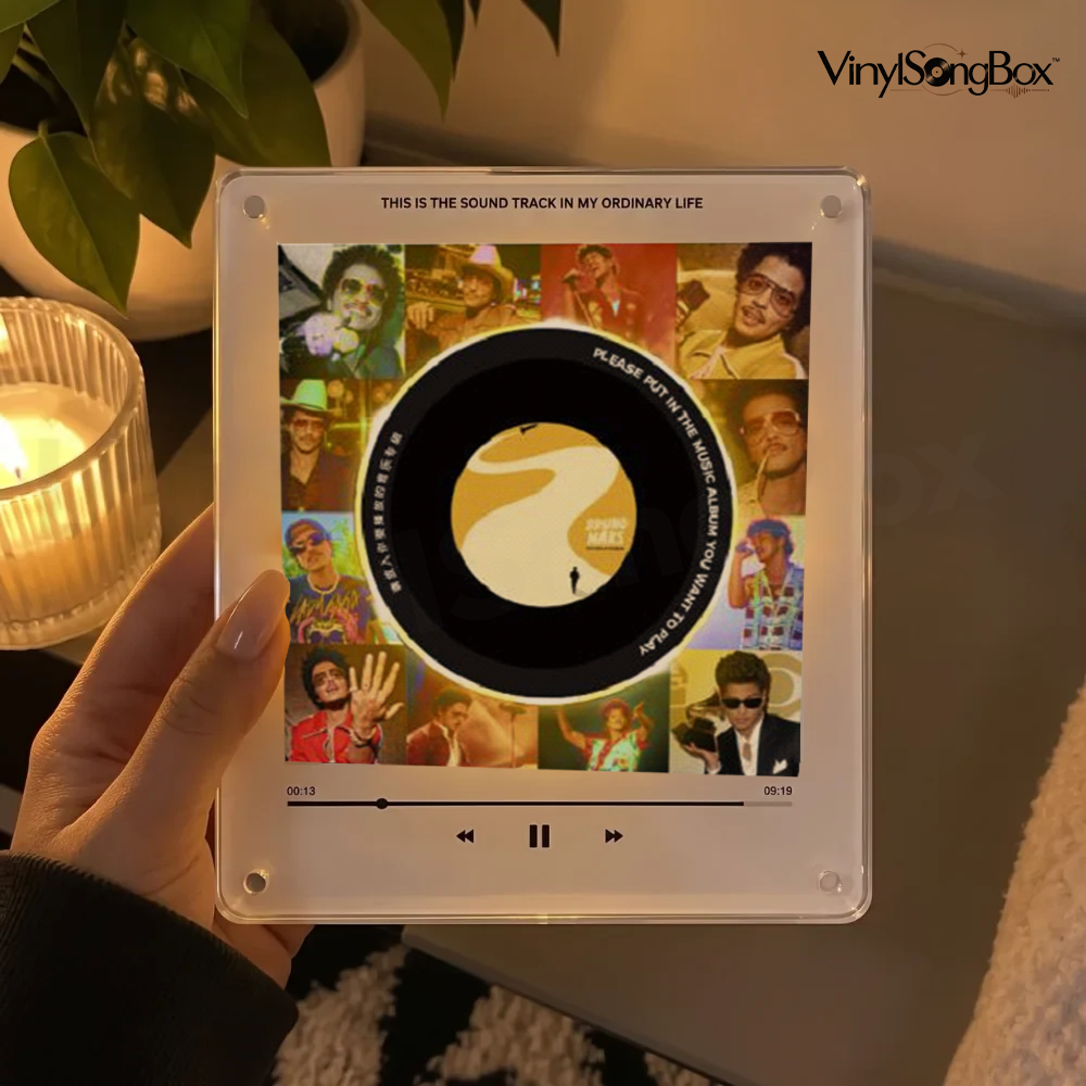 Personalized Song Vinyl Box — Custom Mini Vinyl Music Player | The Bruno Mars  Session