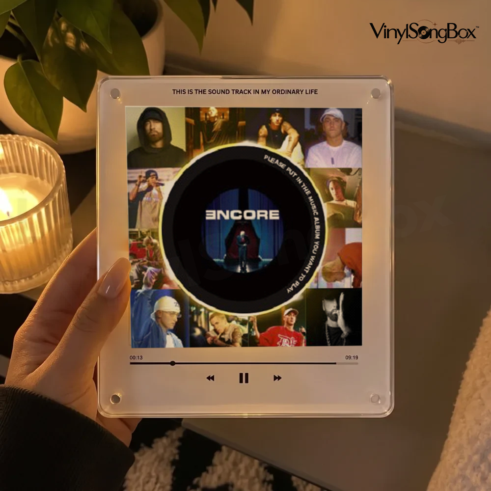 Personalized Song Vinyl Box — Custom Mini Vinyl Music Player | The Eminem Session