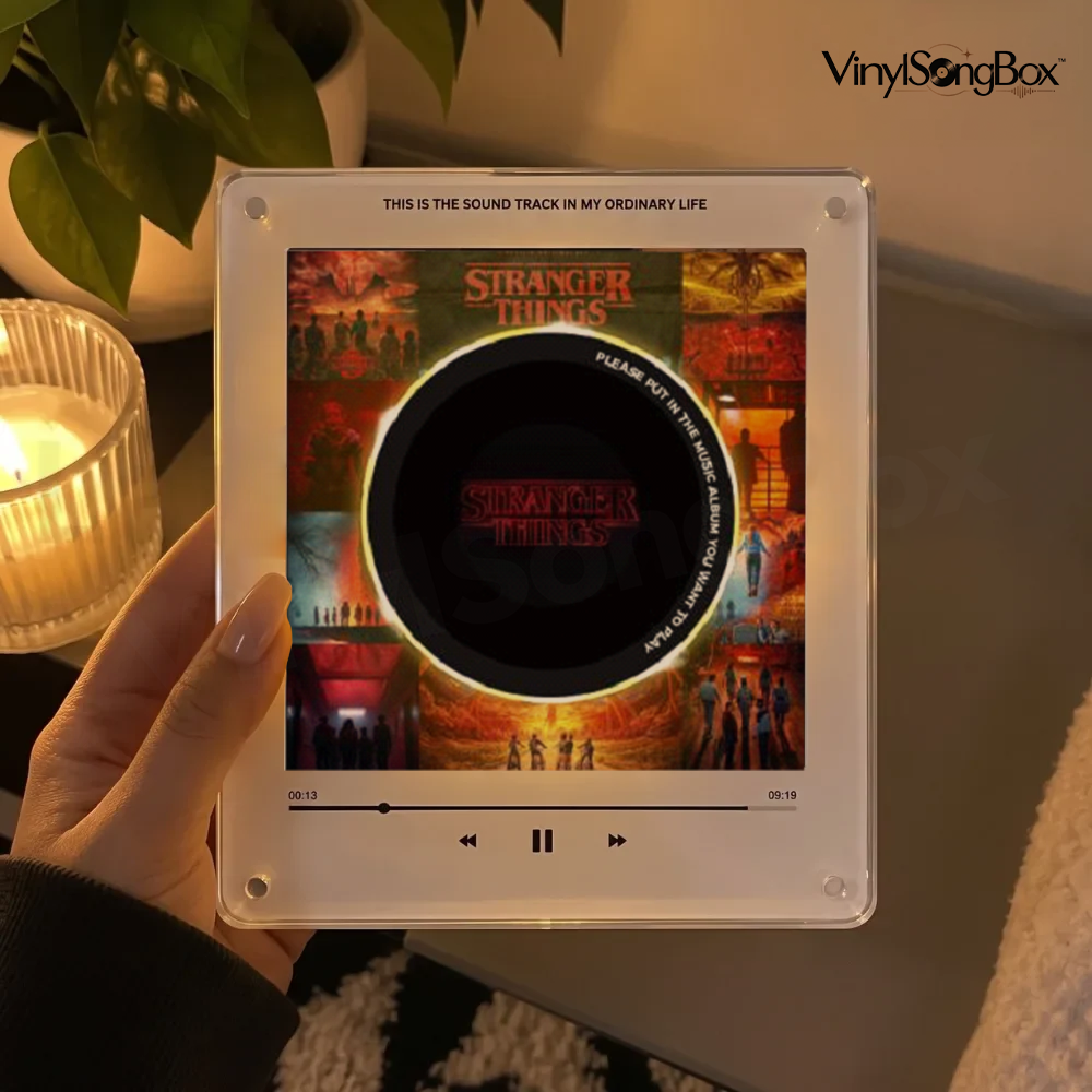 Personalized Song Vinyl Box — Custom Mini Vinyl Music Player | The Stranger Things  Session