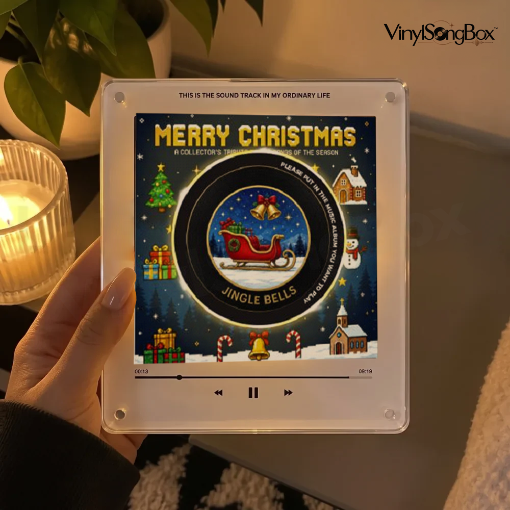 Personalized Song Vinyl Box — Custom Mini Vinyl Music Player | The Christmas Session