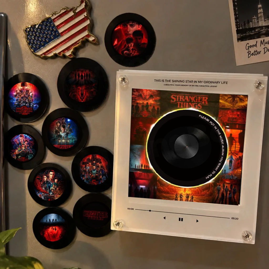 Personalized Song Vinyl Box — Custom Mini Vinyl Music Player | The Stranger Things  Session