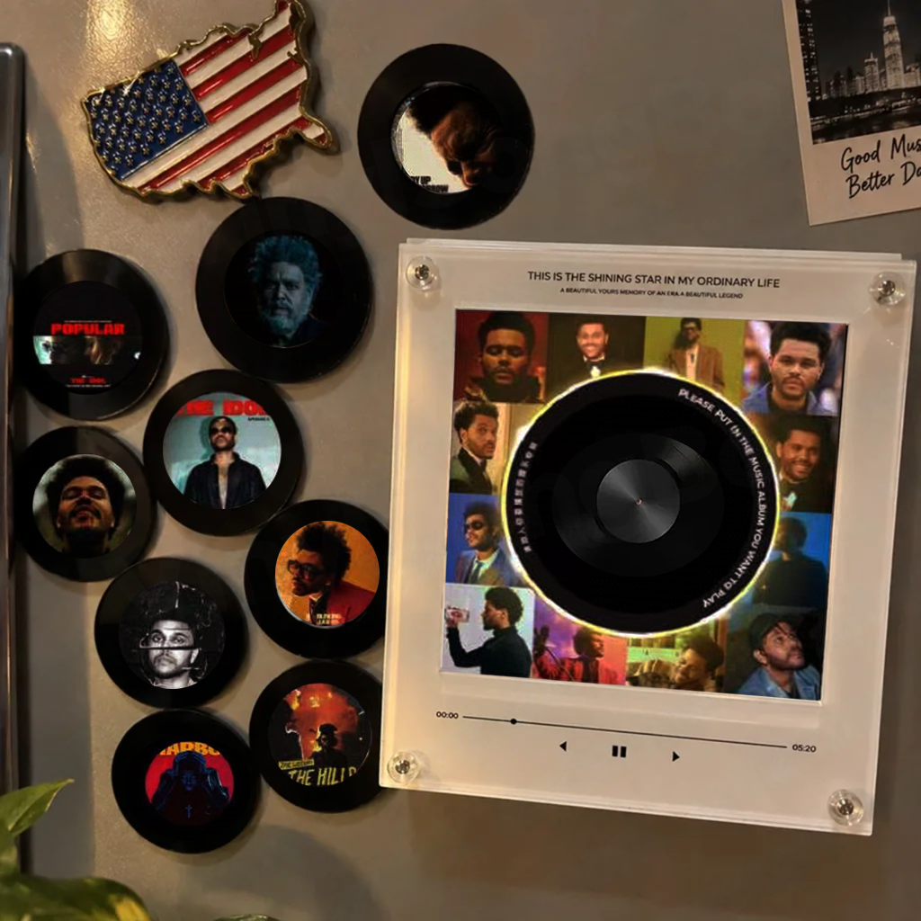 Personalized Song Vinyl Box — Custom Mini Vinyl Music Player | The Weeknd Session