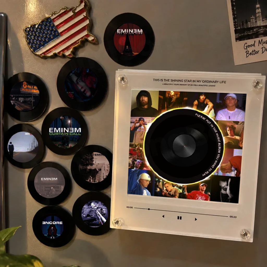 Personalized Song Vinyl Box — Custom Mini Vinyl Music Player | The Eminem Session